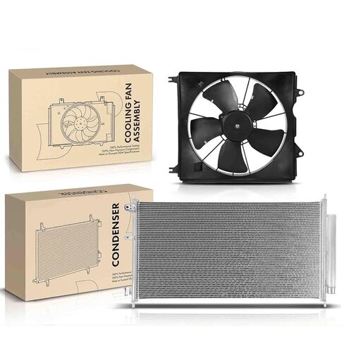 Replacement Parts for 2pcs New AC Condenser&Cooling Fan Assembly Kit for Acura RDX 2007-2012 L4 2.3L Mod-A58PP-96152 in Saudi Arabia