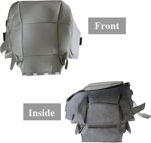Driver Side Bottom Leather Perforated Seat Cover Gray #LA15 LB15 Compatible with Lexus ES350 2007 2008 2009 2010 2011 2012 in Saudi Arabia