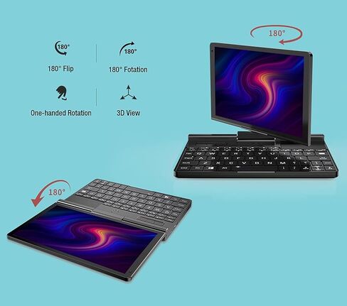 Pocket 3 Mini Laptop 8" Touch Screen Aluminum Shell UMPC Win 11 Home OS Pentium Gold 7505 16GB/512GB (Amber Black) in Kuwait