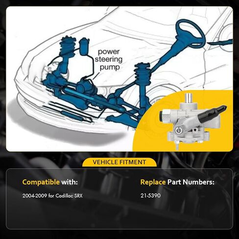 OCPTY Power Steering Pump Compatible with 2004-2009 For Cadillac SRX 21-5390 Power Assist Pump in Saudi Arabia