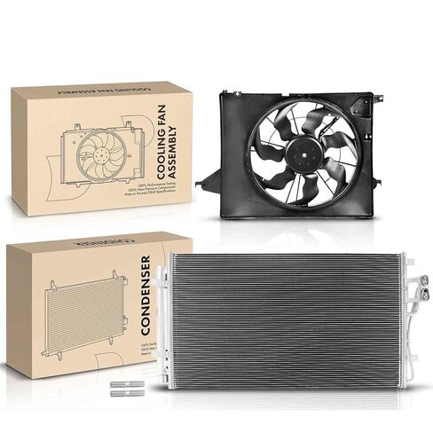 Replacement Parts for AC A/C Condenser&Cooling Fan Assembly Kit for Kia Sorento 2014-2015 2.4L 3.3L Mod-A58PP-108325 in Saudi Arabia