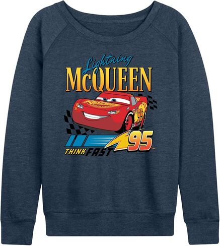 Disney Cars - Lightning McQueen Think Fast - Women's Lightweight French Terry Pullover in Saudi Arabia