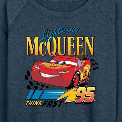 Disney Cars - Lightning McQueen Think Fast - Women's Lightweight French Terry Pullover in Saudi Arabia