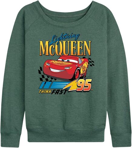 Disney Cars - Lightning McQueen Think Fast - Women's Lightweight French Terry Pullover in Saudi Arabia