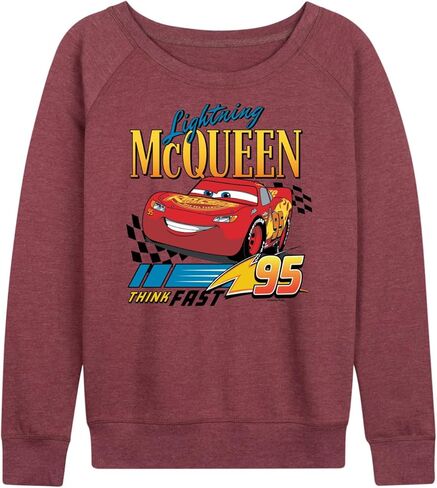 Disney Cars - Lightning McQueen Think Fast - Women's Lightweight French Terry Pullover in Saudi Arabia