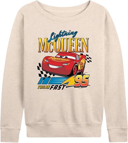 Disney Cars - Lightning McQueen Think Fast - Women's Lightweight French Terry Pullover in Saudi Arabia