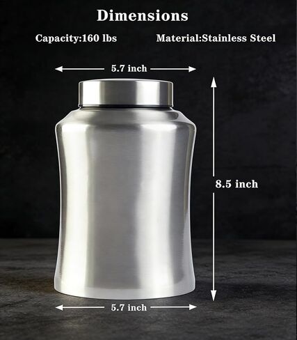 Urns for Ashes Adult Male Female Funeral Burial Keepsake Large Cremation Urns Human Remains Ashes Black Stainless Steel Up to 160lbs in Kuwait