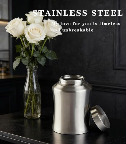Urns for Ashes Adult Male Female Funeral Burial Keepsake Large Cremation Urns Human Remains Ashes Black Stainless Steel Up to 160lbs in Kuwait