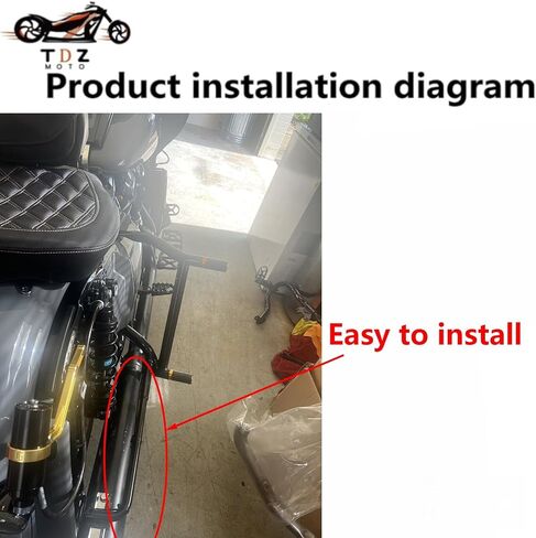 TDZ Gloss Black Rear Saddlebag Lower Supports Saddlebags Bagger Guard Support Kit for Harley Touring Electra Street Glide Road King Ultra Classic Limited CVO 2014-2025 in Saudi Arabia