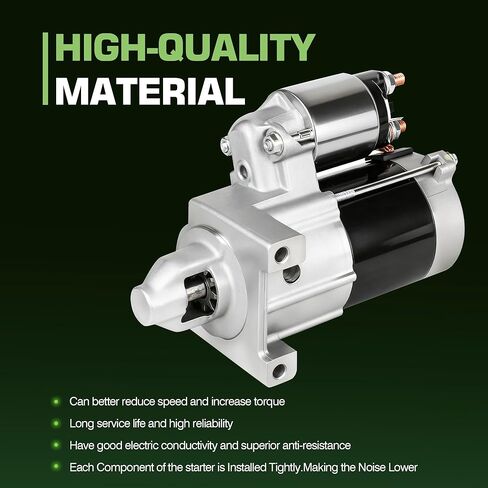 New Starter for Kawasaki FH721V FH680V FH641V FH601V FH500V for John Deere Tractor 325 335 GT245 LX277 LX280 | Replaces 21163-7002, 21163-7014, 21163-7026,435-012 0.6KW 9-Teeth Starter Motor in Kuwait