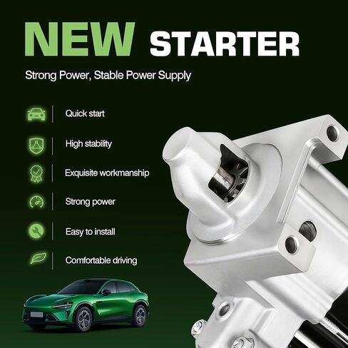 New Starter for Kawasaki FH721V FH680V FH641V FH601V FH500V for John Deere Tractor 325 335 GT245 LX277 LX280 | Replaces 21163-7002, 21163-7014, 21163-7026,435-012 0.6KW 9-Teeth Starter Motor in Kuwait