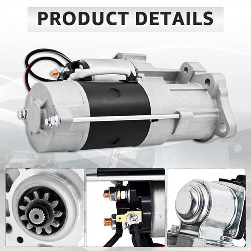 M008T55371 Starter Compatible with Mitsubishi Fuso FE 4M50 Sterling 360 4M50 4.9L 2000-2008 M008T55371ZC RM241969E RM221564E M8T55371ZC M8T55371 ME221564 ME241969 ME2H6020C S80278 in Kuwait