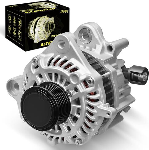 Oktiger Upgraded Alternator for Honda Accord 2014 2015 2016 2017 Ex Lx Ex-l Lx-s Sport 2.4L Automatic CVT Transmission 2.4L L4 12V 110A Clockwise 7-Groove Clutch Pulley, OE 31100-5A2-A02 in Kuwait