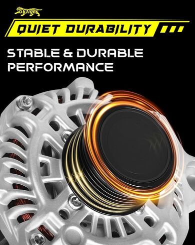 Oktiger Upgraded Alternator for Honda Accord 2014 2015 2016 2017 Ex Lx Ex-l Lx-s Sport 2.4L Automatic CVT Transmission 2.4L L4 12V 110A Clockwise 7-Groove Clutch Pulley, OE 31100-5A2-A02 in Kuwait