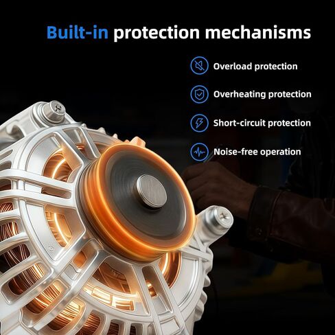 373002E721 Alternator Compatible with Hyundai Elantra 2017-2020 2.0L & Kia Forte 2017-2023 Alternator Replacement for 11934,11934N,61001473 12V 150A 6-Groove Pulley in Kuwait