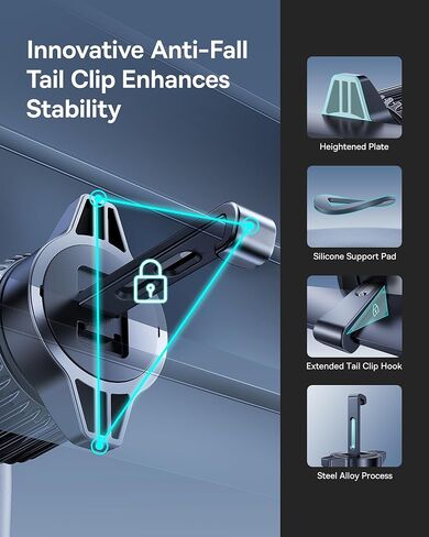 Baseus [محدث] لحامل Magsafe للسيارة، حامل هاتف مغناطيسي 25N للسيارة، حامل للهاتف الخلوي متوافق مع iPhone 15 14 13 12 Pro Plus Max Mini، سبائك التيتانيوم ذات الذاكرة القابلة للانحناء لجميع لوحات القيادة in Kuwait