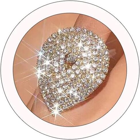 Rhinestone Ring for Women Sparkling Square Crystal Ring Princess Costume Rings Open Water Drop Ring Adjustable Rheinstone Rings Wedding Evening Party Jewelry in Saudi Arabia