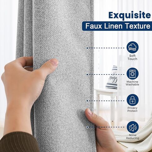Foxdecor Adhesive Blackout Curtains for Bedroom Living Room 36 Inches Long, No Drill Window Blinds, Thermal Insulated & UV Protection, Light Blocking Drapes 1 Panel. (Sage Green, 35" W x 36" L) in Saudi Arabia