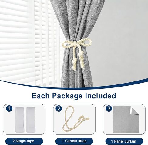 Foxdecor Adhesive Blackout Curtains for Bedroom Living Room 36 Inches Long, No Drill Window Blinds, Thermal Insulated & UV Protection, Light Blocking Drapes 1 Panel. (Sage Green, 35" W x 36" L) in Saudi Arabia