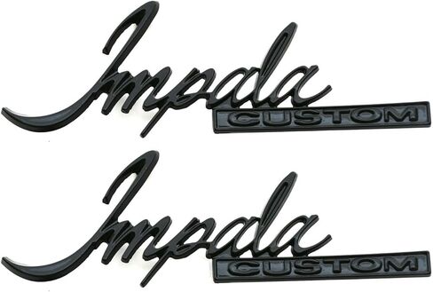 زوج جديد من شارة لوحة الشراع الخلفية المعدنية المخصصة كوبيه متوافقة مع نص إمبالا المخصص 1971-1976 (كروم) in Kuwait