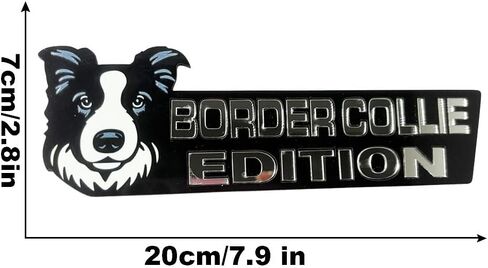 Dog Edition Car Badges Laser Cutting Car Vehicle Emblem,3D Car Badge Automotive Decals Stickers Funy Animal Decor Car Accessories Gifts for Car Truck Rv Boat Exterior Decoration (Border Collie) in Kuwait
