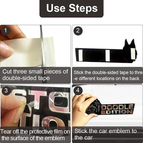 Dog Edition Car Badges Laser Cutting Car Vehicle Emblem,3D Car Badge Automotive Decals Stickers Funy Animal Decor Car Accessories Gifts for Car Truck Rv Boat Exterior Decoration (Border Collie) in Kuwait