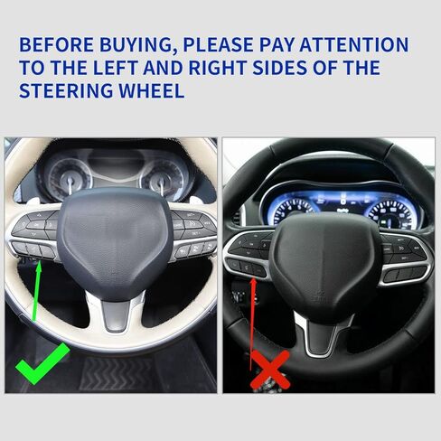 crosselec Carbon Fiber Steering Wheel Cover Trim Bezel kit for 2015-2021 Chrysler 300 in Saudi Arabia