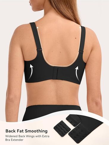 LUCKMEEY Bras for Women No Underwire Deep V Wireless Bra Push Up Seamless Bras Full Coverage Bralettes Everyday Bra in Kuwait