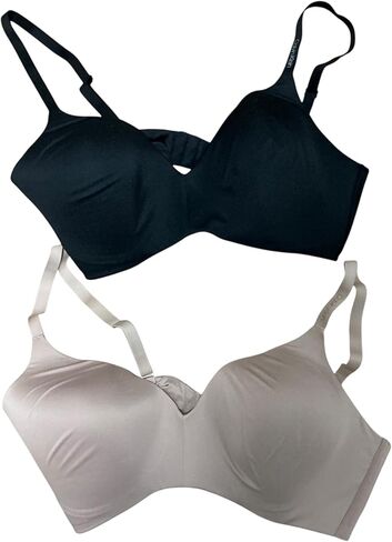 Calvin Klein Microfiber 2 Pack Lightly Lined Wireless Bra XL Black/Cedar in Saudi Arabia