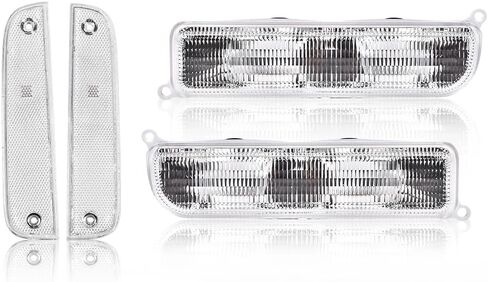Bumper Turn Signal Combo and Corner Side Marker Lamps Set Clear Compatible with Jeep Cherokee XJ Chassis 1997-2001 Driver & Passenger Side 4PCS in Saudi Arabia