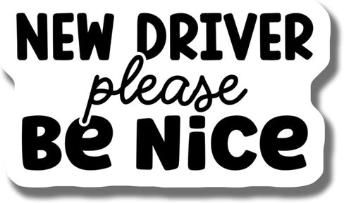 New Driver Please be Nice Magnet - Car Magnet for New Driver - Funny New Driver Car Magnet - New Driver Gift - Car Sign Magnet - Car Magnet - AAMT0401 in Kuwait