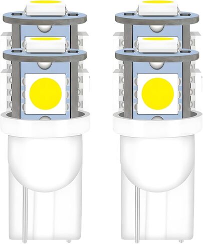 194 LED Light Bulbs, 5SMD 5050 Chips Tag Lights, 12V 6000K White Wedge Base Bulb, 168 T10 2825 LED Replacement Bulbs for Car Interior Dome Map Door Courtesy License Plate Lights Lamp (2PCS) in Saudi Arabia