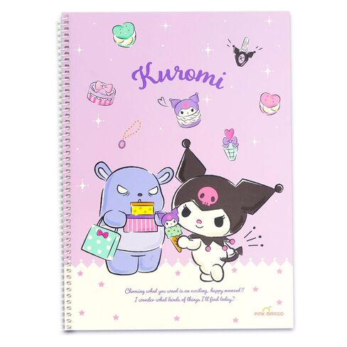 Kuromi Notebook with Pencil Set - Bundle of Sanrio Refillable Pencil, Notebook, Hello Kitty Stickers, and More | Kuromi Stationery for Girls, Boys in Saudi Arabia