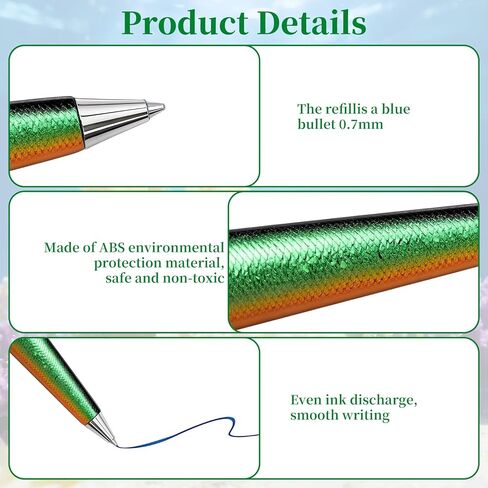 6 Pcs Cute Fish Pens, Unique Fish Shape Novelty Ballpoint Pens with Blue Ink, Creative Ocean Themed Writing Pens for School, Office, Gifts (Assorted Colors) in Kuwait
