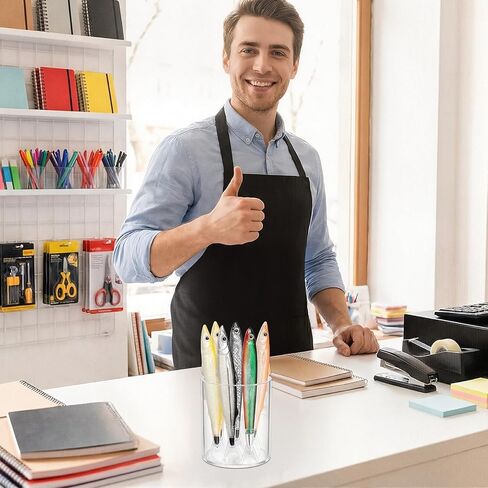 6 Pcs Cute Fish Pens, Unique Fish Shape Novelty Ballpoint Pens with Blue Ink, Creative Ocean Themed Writing Pens for School, Office, Gifts (Assorted Colors) in Kuwait