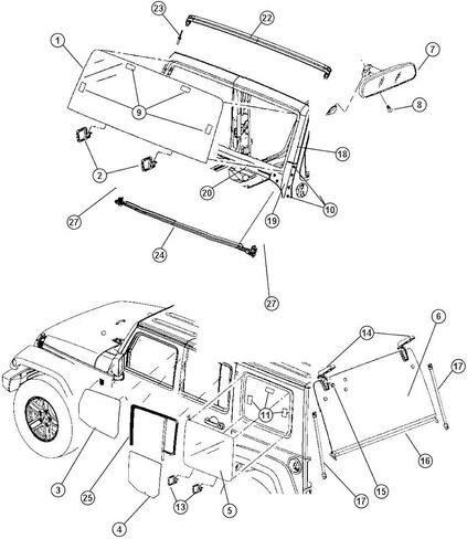 2Pcs 22.97 In Rear Back Lift Supports Compatible With JEEP 2007-2011 WRANGLER WINDOW GLASS Struts 07 08 09 10 11 in Saudi Arabia
