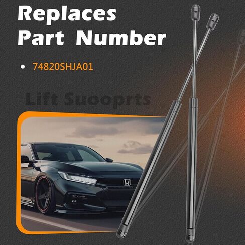 2 جهاز كمبيوتر شخصى 28.58 بوصة يدعم دعامات رفع صندوق السيارة متوافق مع Honda 05-10 Odyssey مع باب خلفي كهربائي للصدمات وأسطوانة الغاز الربيعية الخلفية لفتحة الباب الخلفي يحل محل 74820SHJA01 in Saudi Arabia
