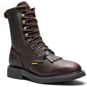 Bonanza Boots Boondocks 8" Lacer Work Boots for Men - Premium Leather Non-Safety Toe Boots with Oil & Abrasion Resistant PU Outsole