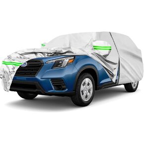 for Subaru Forester 2009-2023 Car Cover,Sun Rain UV Dust Snow Protection Outdoor Cover,Waterproof 190T All Weather Car Covers with Zipper Door