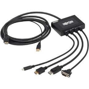 Tripp Lite Presentation Adapter 4-Port 4K60Hz HDMI DP USB C & VGA to HDMI (B321-4X1-HDVC)