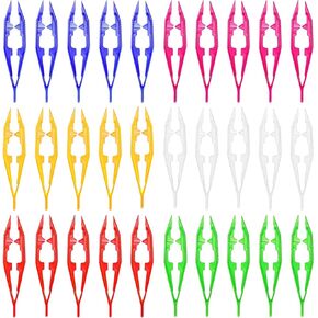 30PCS Plastic Tweezers Beads Tweezers for Dried Flowers Handmade Bead Tweezers Plastic Forceps Craft Tweezer for DIY Bead Jewelry Making Beading Project (30)