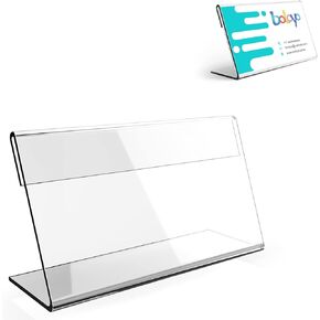 Acrylic Wall Mounted Name Plate Holder, 12PC 3" x 1"Clear Sign Holder with Adhesive Tapes, Cubicle Name Plate Holders for Wall Door in Office Home Classroom