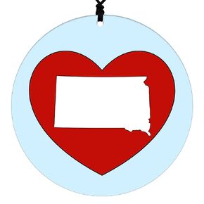 Wisconsin Christmas Ornament - Home State Love Graphic Featuring Red Heart and State Map Silhouette - 2024 Acrylic Tree Decoration - Holiday Gift and Decor