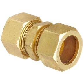 Anderson Metals-50062-12 Brass Compression Tube Fitting, Union, 3/4"Tube O.D. x 3/4" Tube O.D.