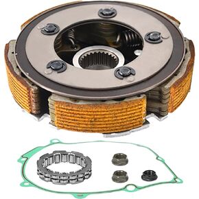 Wet Clutch Shoe Carrier Assembly Kit For YAMAHA Rhino 660 2004-2007 YAMAHA Grizzly 660 2002-2008, with One-way Bearing Gasket Nut