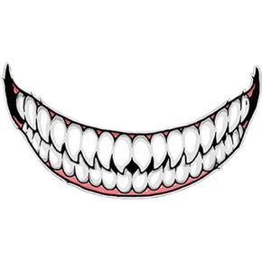 Helmet Decorative Decals - Smile Stickers Teeth Car Stickers - Helmet Stickers DIY Decorate Car and Decals - Motorcycle Self Adhesive Shark Teeth Stickers