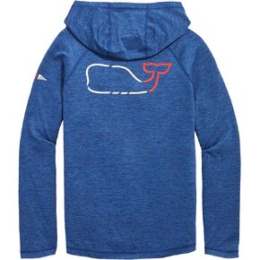 vineyard vines Men's OTG Whale Outline Long-Sleeve Harbor Hoodie Tee
