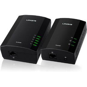 Linksys Powerline AV 1-Port and 4-Port Network Adapter Set (PLSK400-NP)