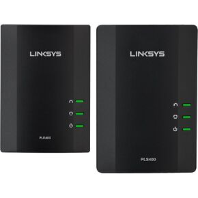 Linksys Powerline AV 1-Port and 4-Port Network Adapter Set (PLSK400-NP)
