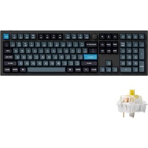 Keychron Q6 Pro معدن كامل QMK/VIA مخصص لاسلكي بلوتوث/USB-C لوحة مفاتيح ميكانيكية، حجم كامل 108 مفتاح مقبض قابل للبرمجة RGB بإضاءة خلفية قابلة للتبديل K Pro Banana Switch لنظام التشغيل Mac Windows Linux-أسود